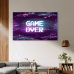 Game Over Gaming Slike na metalu Poster na aluminijumu