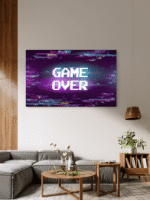Game Over Gaming Slike na metalu Poster na aluminijumu