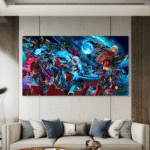 Night Knights Anime Slike na metalu Poster na aluminijumu