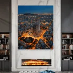 Barcelona Noć Slike na metalu Poster na aluminijumu