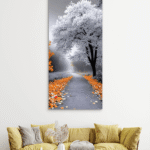 Bela Šuma Sneg Slike na metalu Poster na aluminijumu