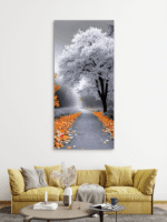 Bela Šuma Sneg Slike na metalu Poster na aluminijumu