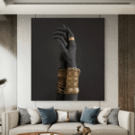 Crno i Zlatno Zlato Slike na metalu Poster na aluminijumu