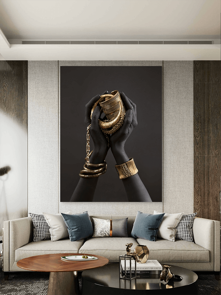 Crno-i-Zlatno-12 Crno i Zlatno Zlato Slike na metalu Poster na aluminijumu