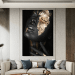 Crno i Zlatno Zlato Slike na metalu Poster na aluminijumu