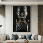 Crno i Zlatno Zlato Slike na metalu Poster na aluminijumu