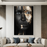 Crno i Zlatno Zlato Slike na metalu Poster na aluminijumu