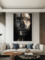 Crno i Zlatno Zlato Slike na metalu Poster na aluminijumu