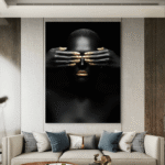 Crno i Zlatno Zlato Slike na metalu Poster na aluminijumu