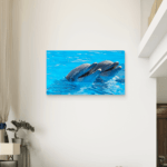 Delfini More Okean Slike na metalu Poster na aluminijumu