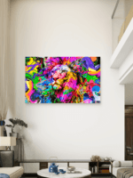 Lav u bojama Slike na metalu Poster na aluminijumu