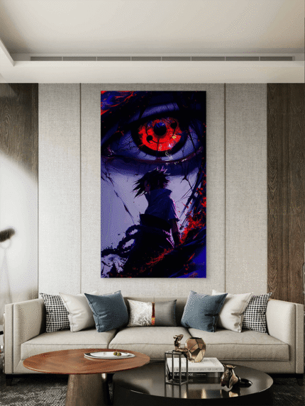Naruto Sasuke Uchiha Anime Slike na metalu Poster na aluminijumu