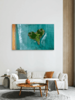 Ostrvo Srce More Okean Slike na metalu Poster na aluminijumu