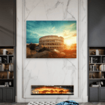 Rim Colosseum Zalazak Sunca Slike na metalu Poster na aluminijumu