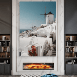 Santorini More Slike na metalu Poster na aluminijumu