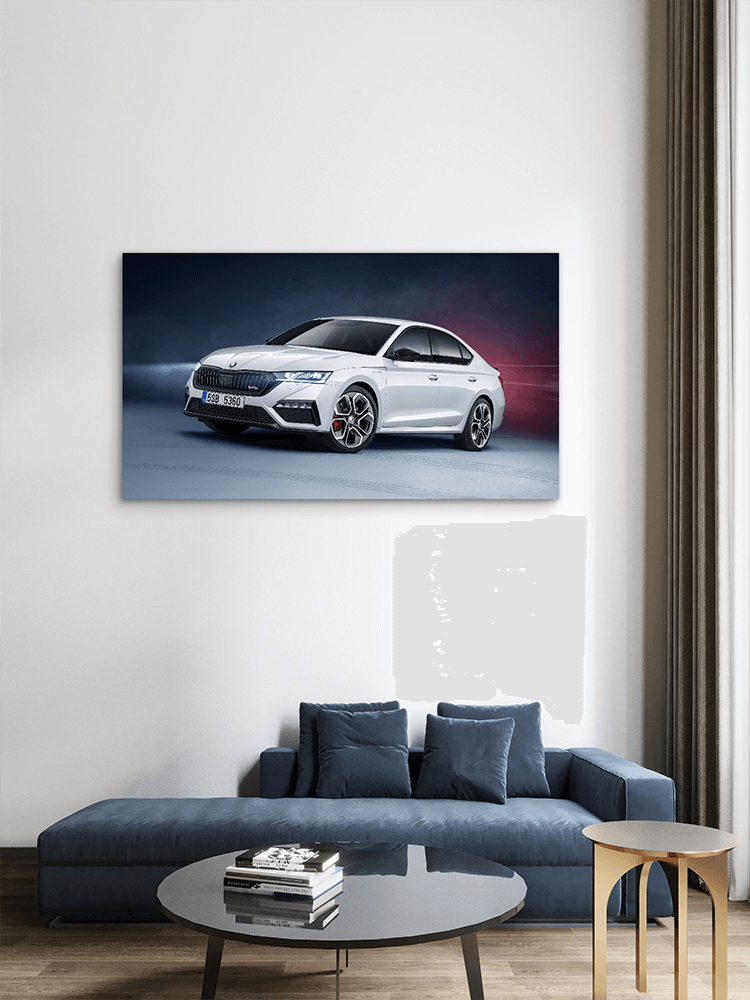 Škoda-Octavia-RS-auto Škoda Octavia RS Slike na metalu Poster na aluminijumu