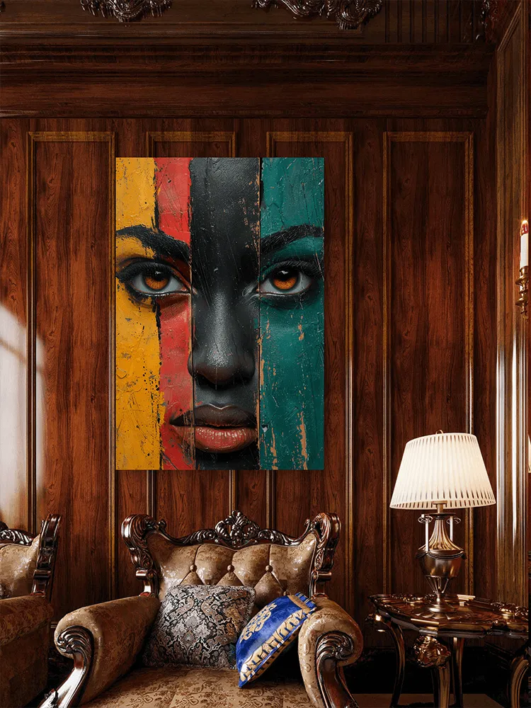afrika-umetnička-slika Afrika Look Slike na metalu Poster na aluminijumu