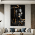 Crno i Zlatno Slike na metalu Poster na aluminijumu