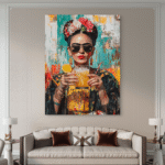 Frida Kahlo Portret Umetnost Slike na metalu Poster na aluminijumu