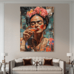 Frida Kahlo Portret Umetnost Slike na metalu Poster na aluminijumu