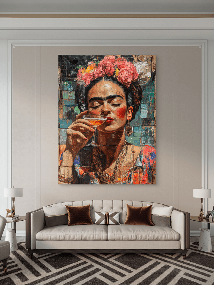 Frida-Kahlo-Portret-2 Frida Kahlo Portret Umetnost Slike na metalu Poster na aluminijumu