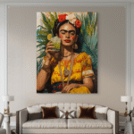 Frida Kahlo Portret Umetnost Slike na metalu Poster na aluminijumu