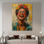 Frida Kahlo Portret Umetnost Slike na metalu Poster na aluminijumu