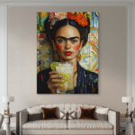 Frida Kahlo Portret Umetnost Slike na metalu Poster na aluminijumu