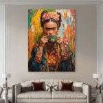 Frida Kahlo Portret Umetnost Slike na metalu Poster na aluminijumu
