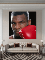 Mike Tyson Portret Umetnost Slike na metalu Poster na aluminijumu