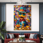 Money Duck Pop Up Umetnost Slike na metalu Poster na aluminijumu