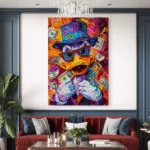 Money Duck Pop Up Umetnost Slike na metalu Poster na aluminijumu