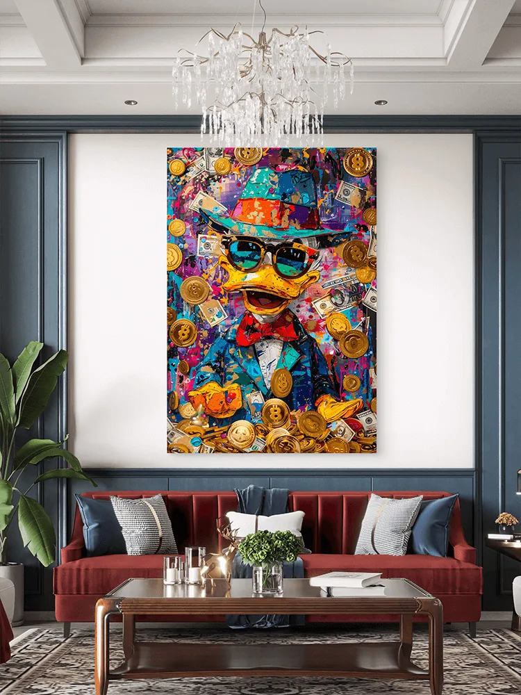 Money Duck Pop Up Umetnost Slike na metalu Poster na aluminijumu