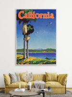 Vintage California Slike na metalu Poster na aluminijumu