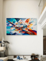 Apstraktna slika - avion Umetnost Slike na metalu Poster na aluminijumu