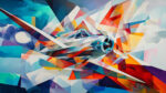 Apstraktna slika - avion - Slika 2
