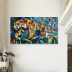 Apstraktna slika - tigar Umetnost Slike na metalu Poster na aluminijumu