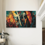 Apstraktna slika - vojnik Umetnost Slike na metalu Poster na aluminijumu