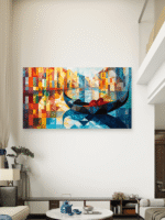 Apstraktna slika - gondola Umetnost Slike na metalu Poster na aluminijumu