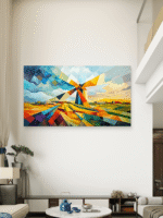 Apstraktna slika vetrenjača Umetnost Slike na metalu Poster na aluminijumu