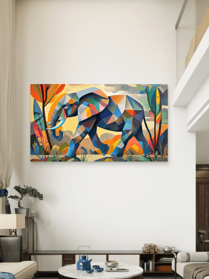 Apstraktna slika - slon Umetnost Slike na metalu Posteri na aluminijumu